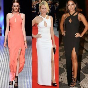 VERSACE x Riacheulo pink maxi cutout sleeveless high slit dress size 40 US XS